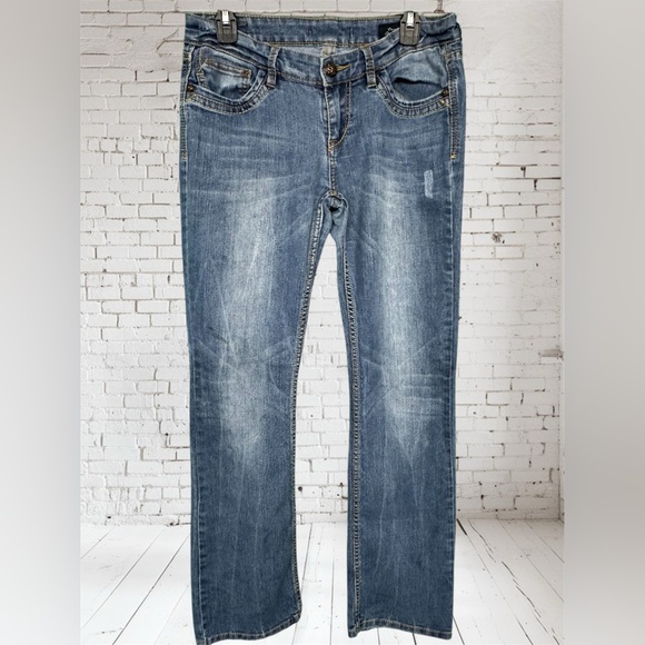 Unionbay True Boot Low Rise Dark Wash Denim Jeans Size 11 - Picture 1 of 6